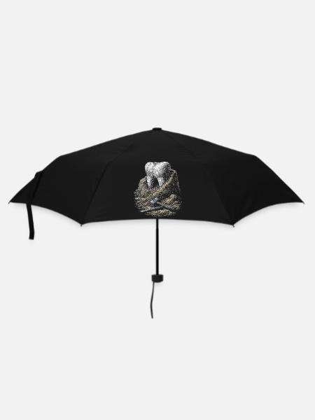 Zahn im Fels - Regenschirm (klein) - Schwarz