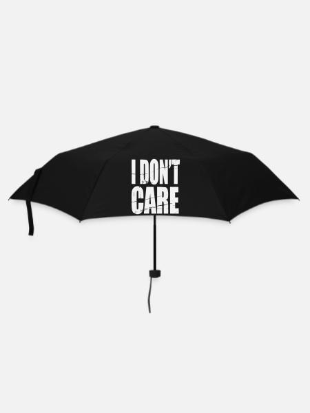 Don't Care Grunge Schriftzug - Regenschirm (klein) - Schwarz