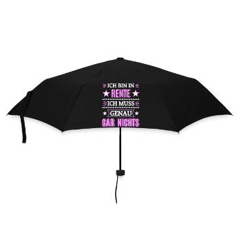 Endlich in Rente - Regenschirm (klein) - Schwarz - Vorne