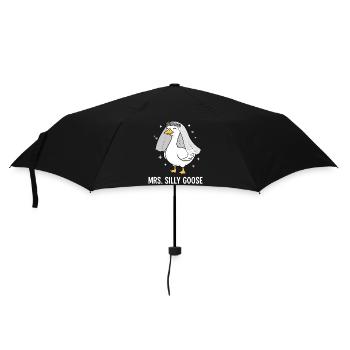 Madame la Mariée Oie Idiote Jeu de mots de mariage mignon - Parapluie standard - noir - Devant