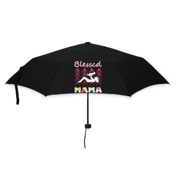 Grateful Mama Floral Flower Mothers Day Shirt - Umbrella (small) - black - Front