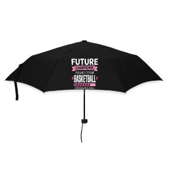 Zukünftiger Basketballmeister - Regenschirm (klein) - Schwarz - Vorne