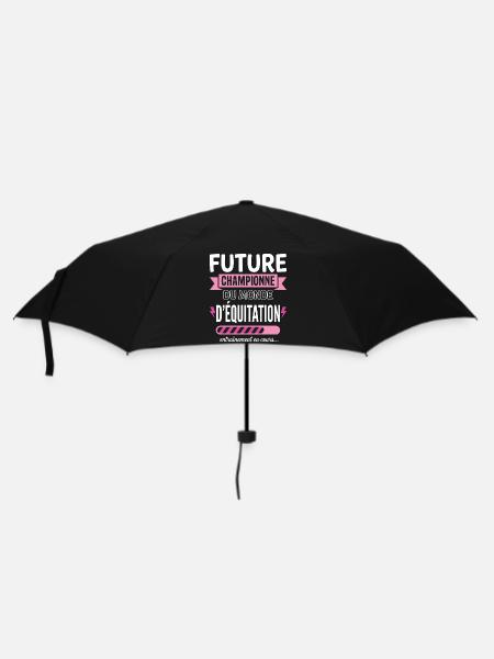 Future Championne Équitation Cavalière - Parapluie standard - noir
