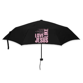 Love Like Jesus – Bible Verse John 13:34 | Christian - Umbrella (small) - black - Front