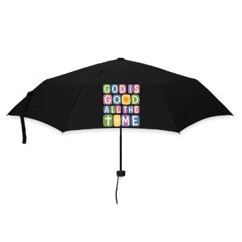God Is Good At All Times Retro Faith - Umbrella (small) - black - Front