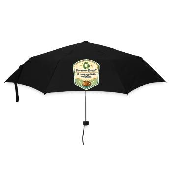 Kaffee als Erneuerbare Energie - Regenschirm (klein) - Schwarz - Vorne