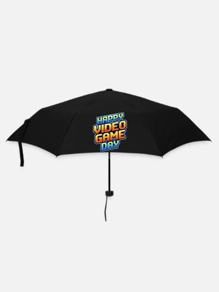 Happy Video Game Day - Umbrella (small) - black