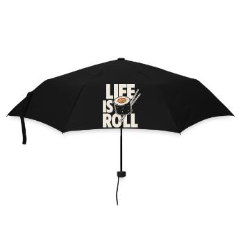 Life Is Roll Kawaii Sushi Motif - Umbrella (small) - black - Front