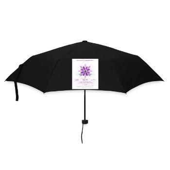 Fleur de Lotus et Spirale de Fibonacci - Parapluie standard - noir - Devant