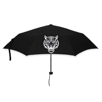 Motif stylisé de tête de tigre - Parapluie standard - noir - Devant