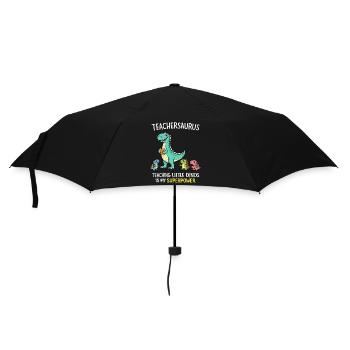 Teachersaurus Teacher Humor with Little Dinosaur - Umbrella (small) - black - Front