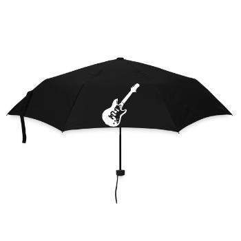 Guitar Music Gift Guitarist - Umbrella (small) - black - Front