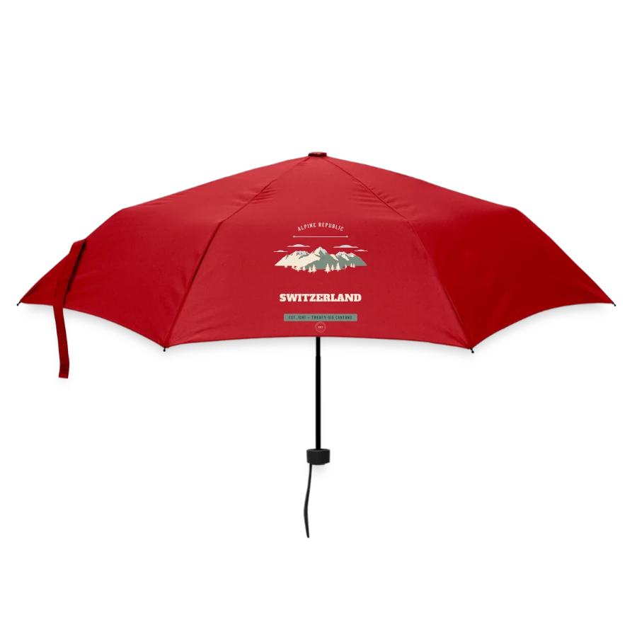 Switzerland badge on a umbrella (small), red