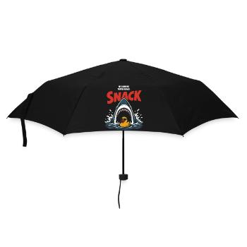 Snack – Hungriger Hai mit bissigem Humor - Regenschirm (klein) - Schwarz - Vorne