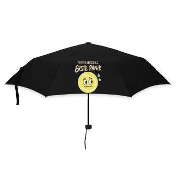 Zweiter Aufschlag Erste Panik Tennis Spruch - Regenschirm (klein) - Schwarz - Vorne