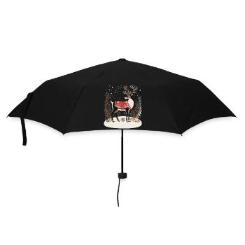 Rentier-Shirt, Boho-Weihnachts-Shirt - Regenschirm (klein) - Schwarz - Vorne