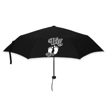 Großbruder Motiv Fußabdrücke - Regenschirm (klein) - Schwarz - Vorne
