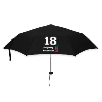 18. Geburtstag ,Volljährig , erwachsen(25) - Regenschirm (klein) - Schwarz - Vorne