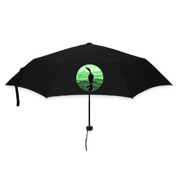 wandernde Ente - Regenschirm (klein) - Schwarz - Vorne