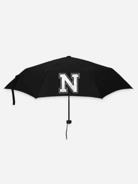 Buchstabe N - Regenschirm (klein) - Schwarz