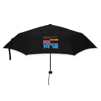 1972 Retro oui Boom Wow 1972 - Votre style rétro - Parapluie standard - noir - Devant