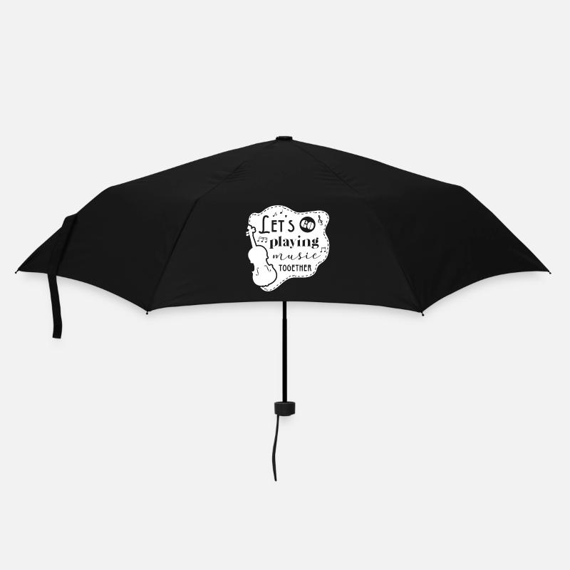 Let's go playing music - violin - white - Umbrella (small) - black