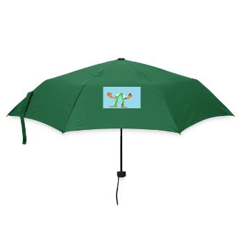 Grenouille gymnaste - Parapluie standard - vert bouteille - Devant