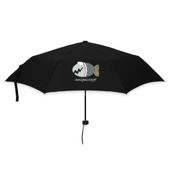 Kuschelfisch Zombiefisch ausgesaugt - Regenschirm (klein) - Schwarz - Vorne