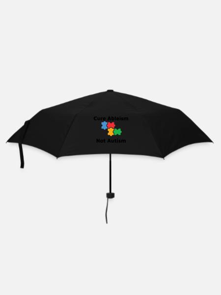 Cure Ableism Not Autism - Umbrella (small) - black