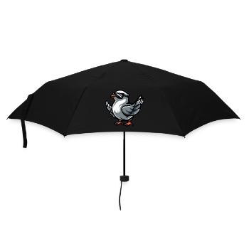 Taube Vogel Cool Comic - Regenschirm (klein) - Schwarz - Vorne
