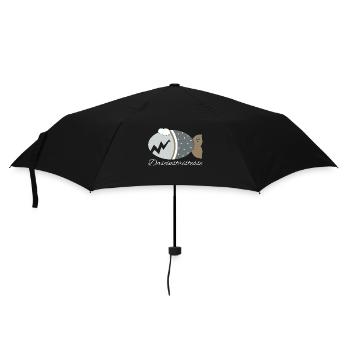 Kuschelfisch Zombiefisch Daseinstristesse Hallowee - Regenschirm (klein) - Schwarz - Vorne