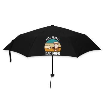 Frettchen Liebhaber Sprüche | Haustier Geschenke - Regenschirm (klein) - Schwarz - Vorne
