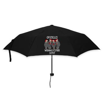 Offizielles Weihnachtsfeier 2025 Outfit Faultiere - Regenschirm (klein) - Schwarz - Vorne