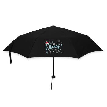 Cheers Merry Xmas Christmas Cheer - Umbrella (small) - black - Front