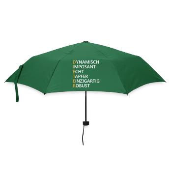 Dieter Name Geschenk - Regenschirm (klein) - Flaschengrün - Vorne