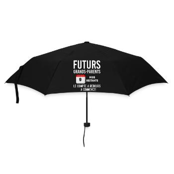 Futurs Grands Parents Cadeau Annonce de Grossesse - Parapluie standard - noir - Devant