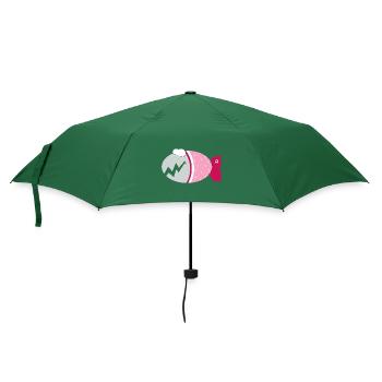 Kuschelfisch Zombiefisch rosa Mädchen - Regenschirm (klein) - Flaschengrün - Vorne