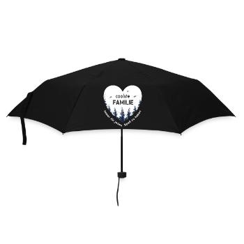 coolste Familie - Regenschirm (klein) - Schwarz - Vorne