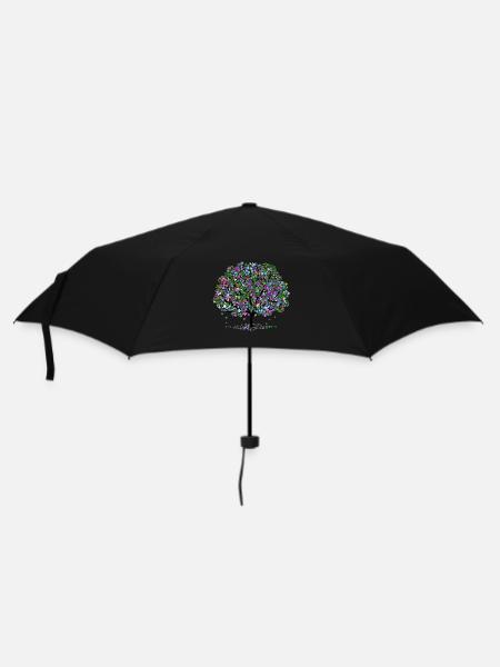 Arbre coloré - Parapluie standard - noir