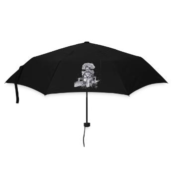 Seemann #NorddeutscheKunst - Regenschirm (klein) - Schwarz - Vorne