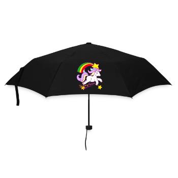 Licorne arc-en-ciel pour toujours - Parapluie standard - noir - Devant
