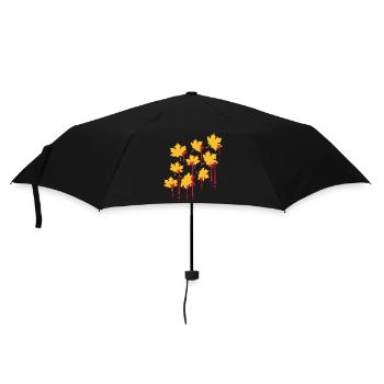 graffiti sang gouttes rouge feuille d’érable modèle herb - Parapluie standard - noir - Devant