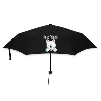 Best Friend Westie - Partner - Best Friends - Hund - Regenschirm (klein) - Schwarz - Vorne
