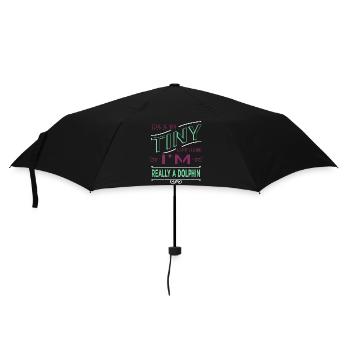 happy best funny swimming indoor swimming pool - Umbrella (small) - black - Front