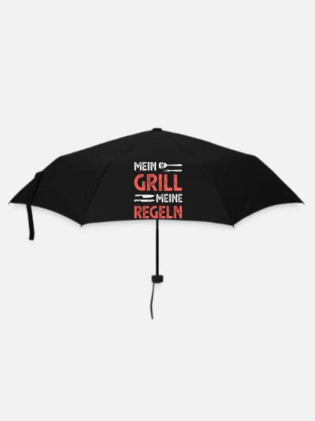 Grill Grillen - Regenschirm (klein) - Schwarz