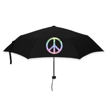 Peace Sign / Peace - Umbrella (small) - black - Front