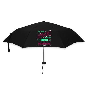 dogge schäferhund hundehalter lustiger spruch - Regenschirm (klein) - Schwarz - Vorne