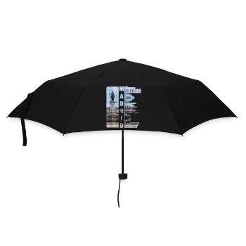 Madrid Spain City Skyline Home Love - Umbrella (small) - black - Front