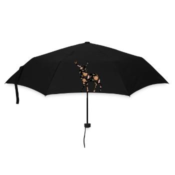 Hirsch - Regenschirm (klein) - Schwarz - Vorne