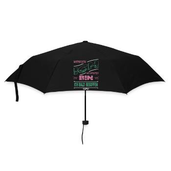 geschenkidee statement alkoholiker feiern saufen - Regenschirm (klein) - Schwarz - Vorne